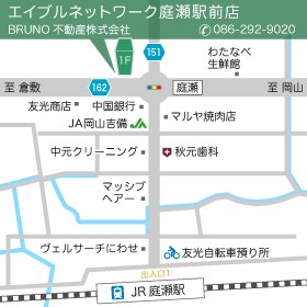 庭瀬駅前店のアクセスマップ